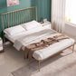 Modern Slat Bed Spindle Metal Open-Frame Bed with Legs in Gold