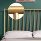 Modern Slat Bed Spindle Metal Open-Frame Bed with Legs in Gold