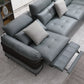 76" Wide Industrial Sectional Sofa Leather Sleeper Sectional Clearhalo 'furn' 'furn_sectionals' 'Furniture' 'Living Room Furniture' 'Sectionals' 6591521