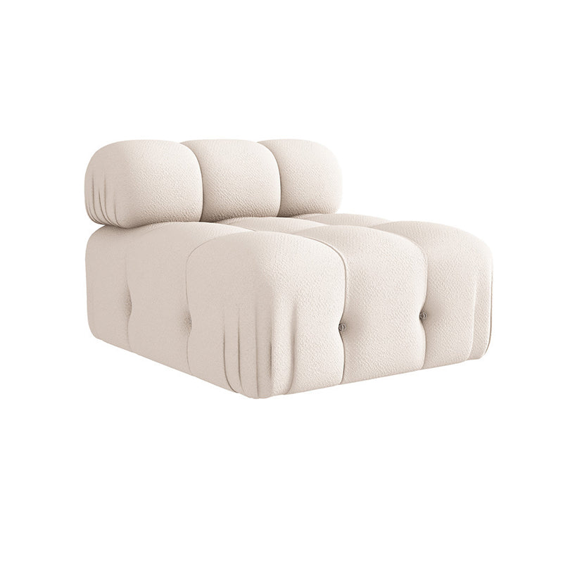 35 "幅のスカンジナビア断面ソファホワイトファブリックスリーパーセクショナル