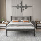 Metalen eigentijds standaardbed met metalen benen bedframe met hoofdeinde