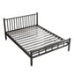 Metalen eigentijds standaardbed met metalen benen bedframe met hoofdeinde
