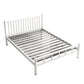 Metalen eigentijds standaardbed met metalen benen bedframe met hoofdeinde