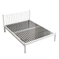 Metalen eigentijds standaardbed met metalen benen bedframe met hoofdeinde