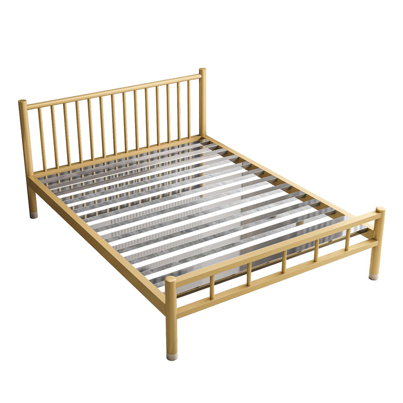 Metalen eigentijds standaardbed met metalen benen bedframe met hoofdeinde
