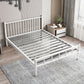 Metalen eigentijds standaardbed met metalen benen bedframe met hoofdeinde