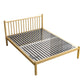Metalen eigentijds standaardbed met metalen benen bedframe met hoofdeinde