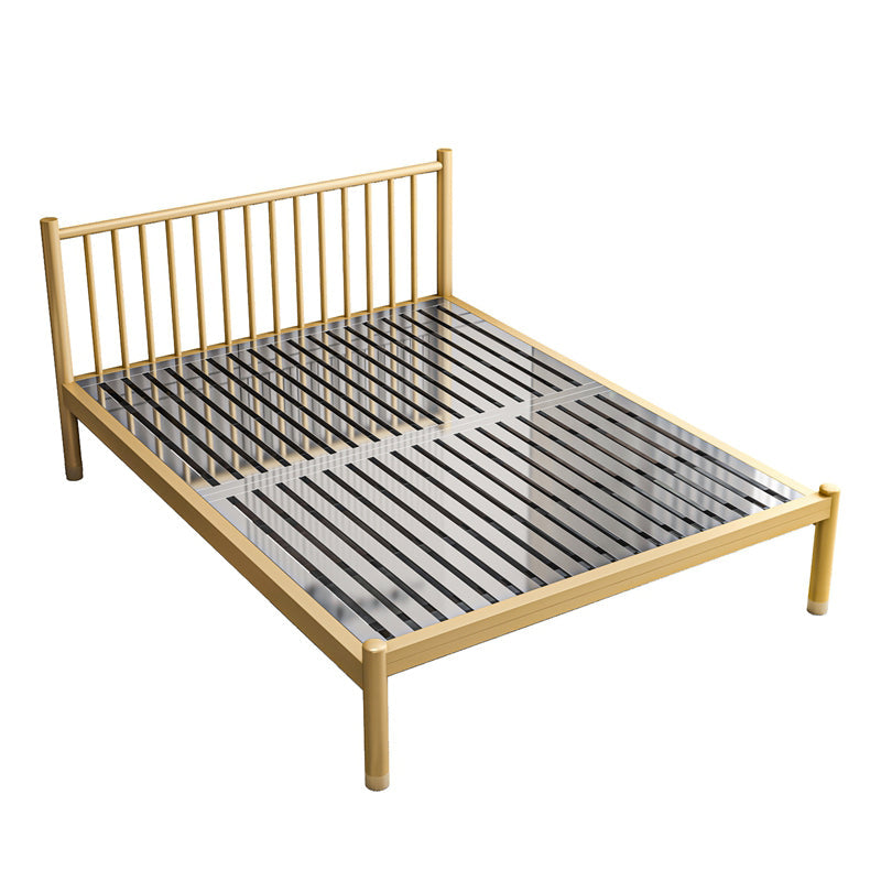 Metalen eigentijds standaardbed met metalen benen bedframe met hoofdeinde