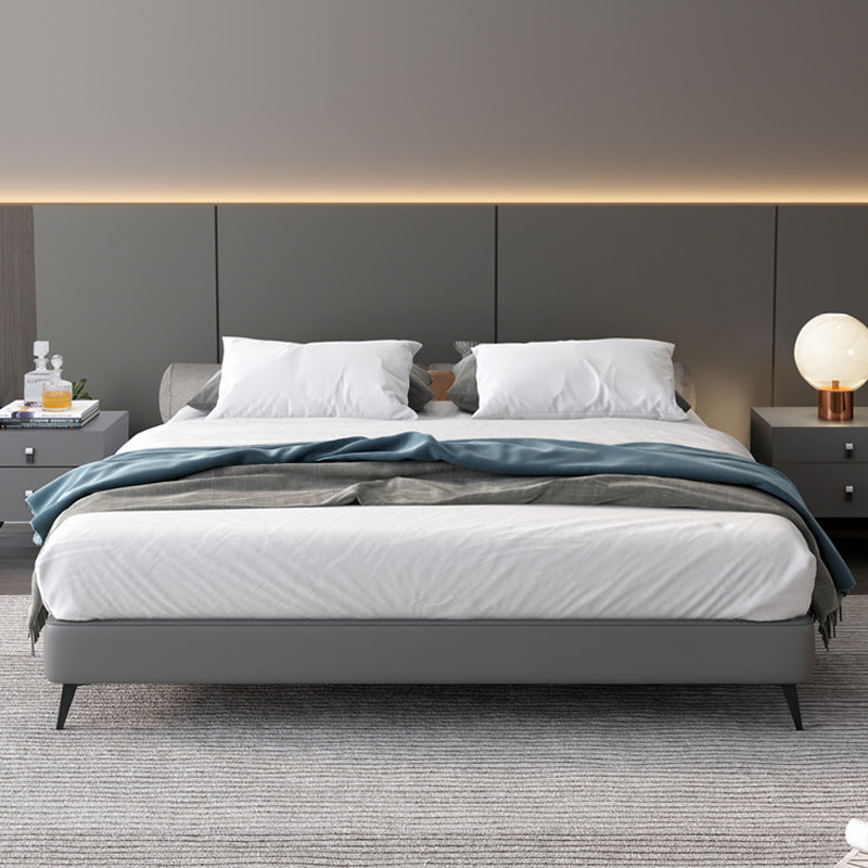Modern Bed Frame Mattress Included Standard Bed with Custom Gold Legs 71"W x 79"L Bed & Mattress Clearhalo 'Bedroom Furniture' 'Beds' 'furn' 'furn_beds' 'Furniture' 6591570