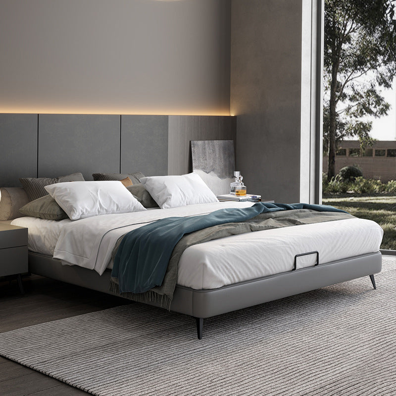Modern Bed Frame Mattress Included Standard Bed with Custom Gold Legs 59"W x 79"L Bed & Mattress Clearhalo 'Bedroom Furniture' 'Beds' 'furn' 'furn_beds' 'Furniture' 6591571