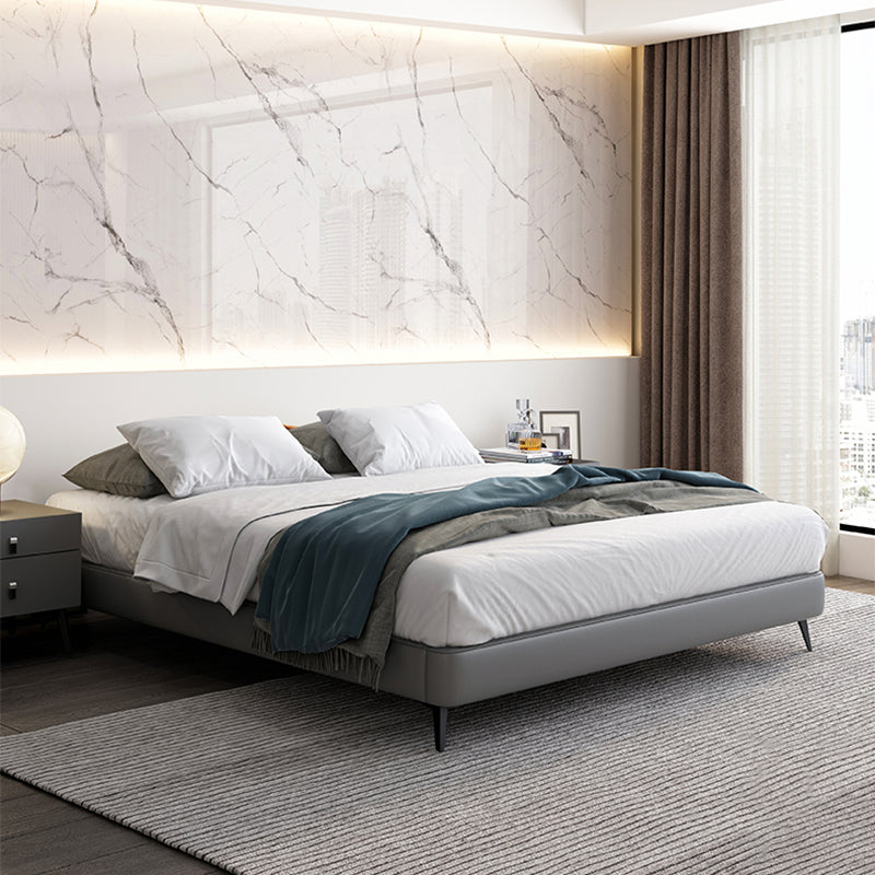 Modern Bed Frame Mattress Included Standard Bed with Custom Gold Legs 53"W x 79"L Bed & Mattress Clearhalo 'Bedroom Furniture' 'Beds' 'furn' 'furn_beds' 'Furniture' 6591572