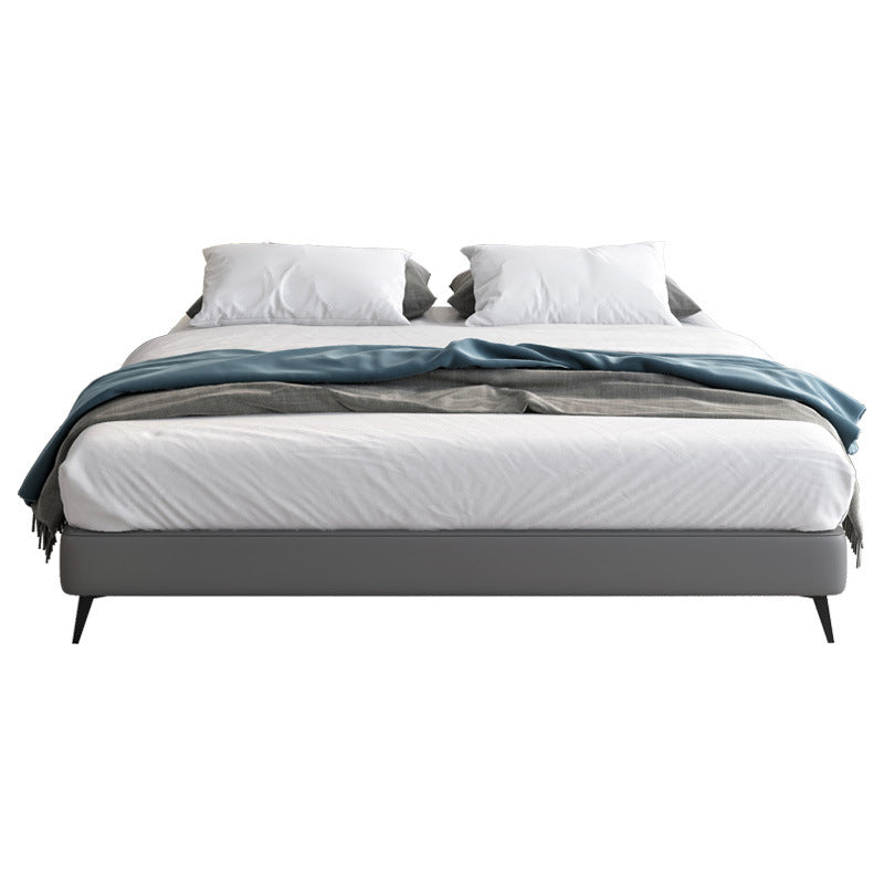 Modern Bed Frame Mattress Included Standard Bed with Custom Gold Legs Clearhalo 'Bedroom Furniture' 'Beds' 'furn' 'furn_beds' 'Furniture' 6591574