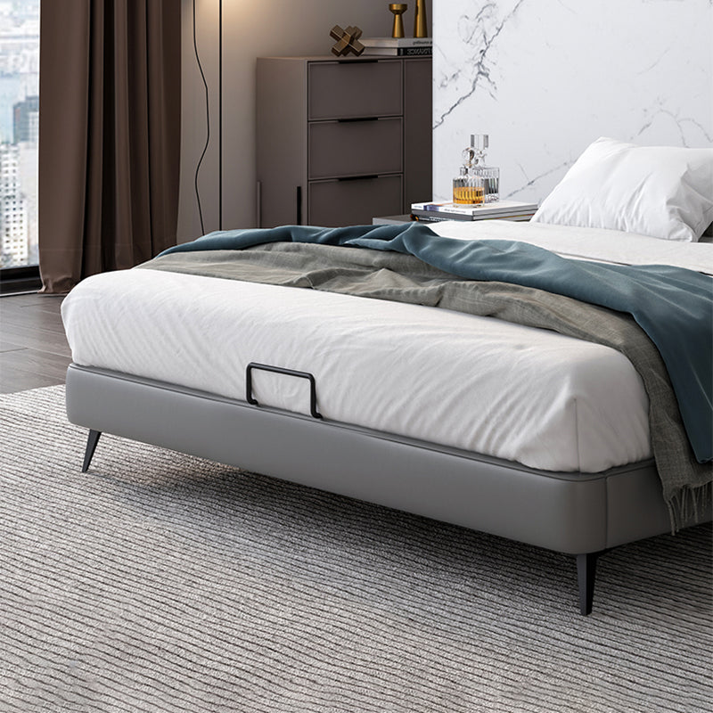 Modern Bed Frame Mattress Included Standard Bed with Custom Gold Legs Clearhalo 'Bedroom Furniture' 'Beds' 'furn' 'furn_beds' 'Furniture' 6591576