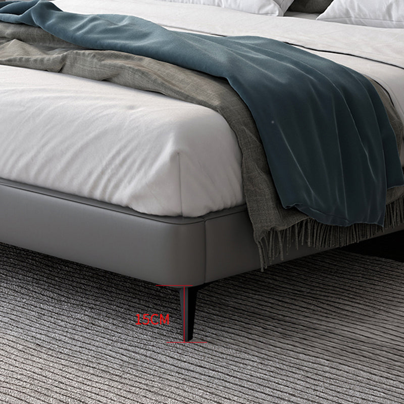 Modern Bed Frame Mattress Included Standard Bed with Custom Gold Legs Clearhalo 'Bedroom Furniture' 'Beds' 'furn' 'furn_beds' 'Furniture' 6591577