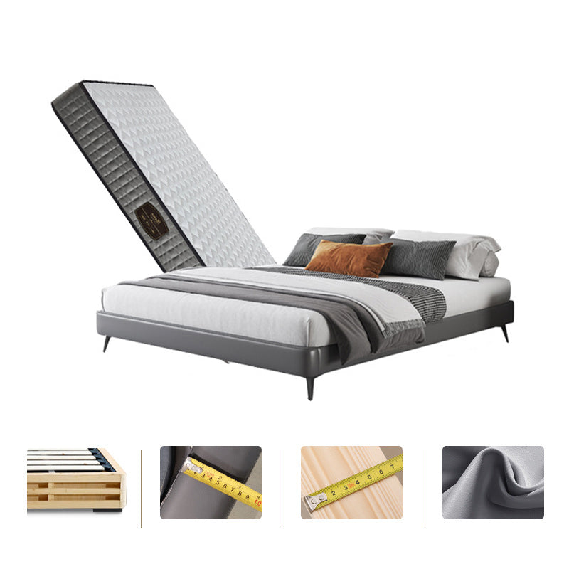 Modern Bed Frame Mattress Included Standard Bed with Custom Gold Legs Clearhalo 'Bedroom Furniture' 'Beds' 'furn' 'furn_beds' 'Furniture' 6591579