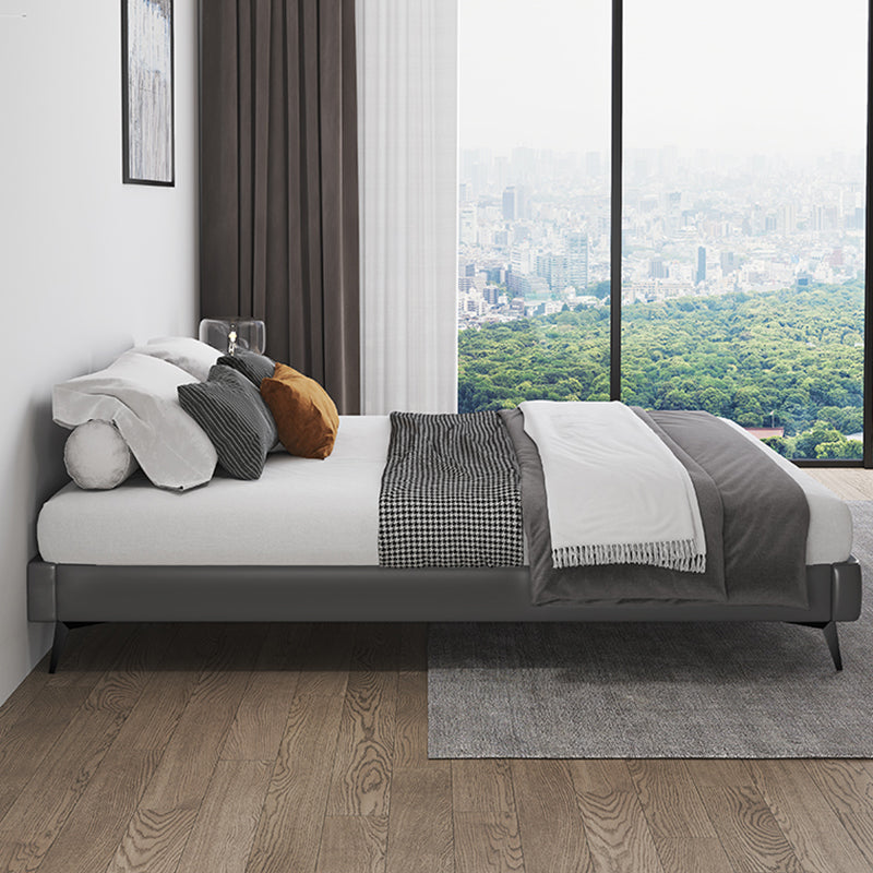 Modern Bed Frame Mattress Included Standard Bed with Custom Gold Legs Clearhalo 'Bedroom Furniture' 'Beds' 'furn' 'furn_beds' 'Furniture' 6591582