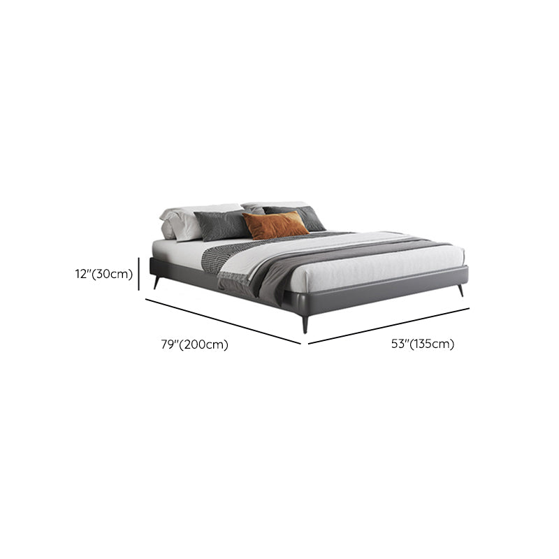 Modern Bed Frame Mattress Included Standard Bed with Custom Gold Legs Clearhalo 'Bedroom Furniture' 'Beds' 'furn' 'furn_beds' 'Furniture' 6591583