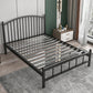 Metal Glam Slat Bed with Headboard Standard Bed with Metal Legs Black 13 Beams Clearhalo 'Bedroom Furniture' 'Beds' 'furn' 'furn_beds' 'Furniture' 6591616