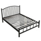 Metal Glam Slat Bed with Headboard Standard Bed with Metal Legs Twin XL Black 13 Beams Clearhalo 'Bedroom Furniture' 'Beds' 'furn' 'furn_beds' 'Furniture' 6591617