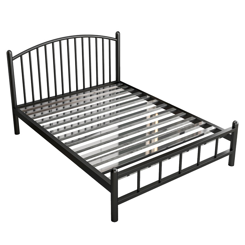 Metal Glam Slat Bed with Headboard Standard Bed with Metal Legs Twin XL Black 13 Beams Clearhalo 'Bedroom Furniture' 'Beds' 'furn' 'furn_beds' 'Furniture' 6591617