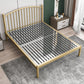 Metal Glam Slat Bed with Headboard Standard Bed with Metal Legs Full Gold Half-Covered Clearhalo 'Bedroom Furniture' 'Beds' 'furn' 'furn_beds' 'Furniture' 6591621