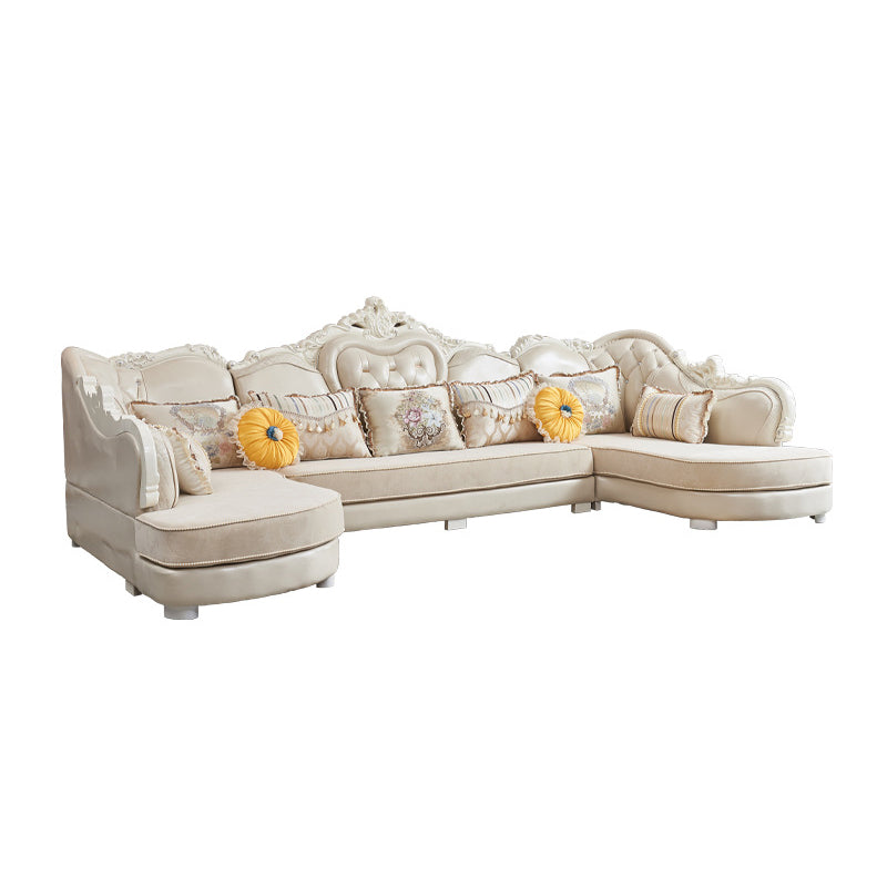 78 "de ancho Sofá de cuero de cuero de cuero seccional francés