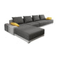 Contemporary Style Seating Pillows Recessed Arm Living Room Stationary Sofa Clearhalo 'furn' 'furn_sectionals' 'Furniture' 'Living Room Furniture' 'Sectionals' 6591683