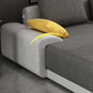 Contemporary Style Seating Pillows Recessed Arm Living Room Stationary Sofa Clearhalo 'furn' 'furn_sectionals' 'Furniture' 'Living Room Furniture' 'Sectionals' 6591684