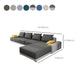 Contemporary Style Seating Pillows Recessed Arm Living Room Stationary Sofa Clearhalo 'furn' 'furn_sectionals' 'Furniture' 'Living Room Furniture' 'Sectionals' 6591699