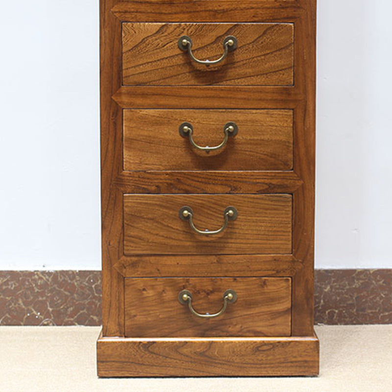 74.8" Tall 4 -drawer Accent Cabinet Solid Wood Glass Paned Chest Clearhalo 'Cabinets & Chests' 'cabinets_chests' 'furn' 'furn_cabinets_chests' 'Furniture' 'Living Room Furniture' 6591728