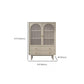 Solid Wood Glass/Rattan Door Cabinet Mid Century Beige Chest with Drawers Clearhalo 'Cabinets & Chests' 'cabinets_chests' 'furn' 'furn_cabinets_chests' 'Furniture' 'Living Room Furniture' 6591768