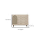 Solid Wood Glass/Rattan Door Cabinet Mid Century Beige Chest with Drawers Clearhalo 'Cabinets & Chests' 'cabinets_chests' 'furn' 'furn_cabinets_chests' 'Furniture' 'Living Room Furniture' 6591771