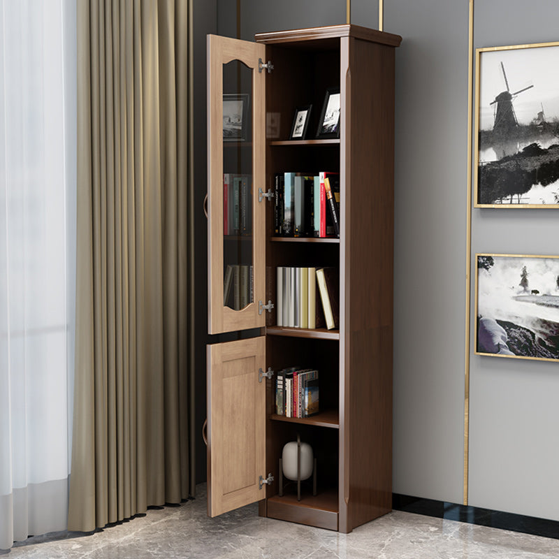 76.8" Tall Solid Wood Accent Cabinet Glass Paned 2 Doors Storage Cabinet Clearhalo 'Cabinets & Chests' 'cabinets_chests' 'furn' 'furn_cabinets_chests' 'Furniture' 'Living Room Furniture' 6591795