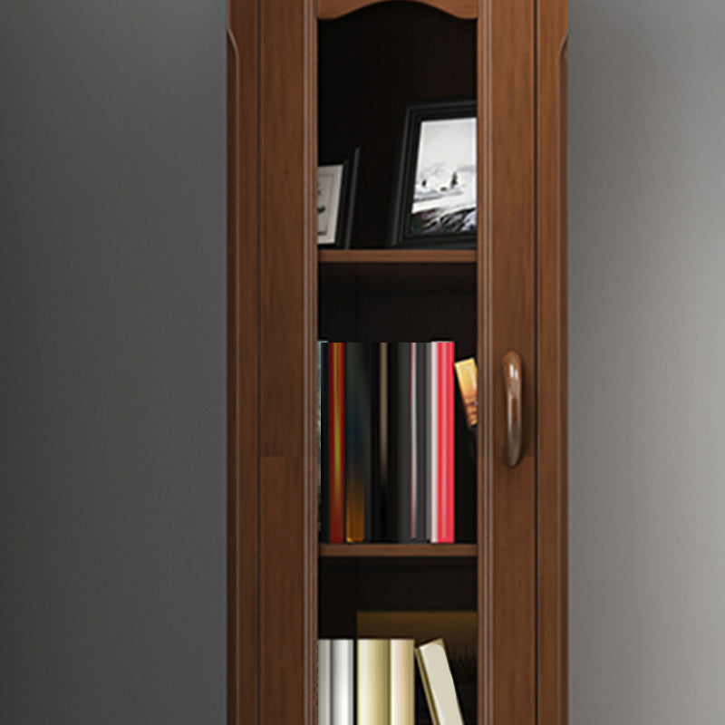 76.8" Tall Solid Wood Accent Cabinet Glass Paned 2 Doors Storage Cabinet Clearhalo 'Cabinets & Chests' 'cabinets_chests' 'furn' 'furn_cabinets_chests' 'Furniture' 'Living Room Furniture' 6591801