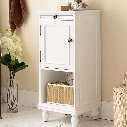 15.7" W 1 - Door Accent Cabinet in Rubberwood with Open Storage Clearhalo 'Cabinets & Chests' 'cabinets_chests' 'furn' 'furn_cabinets_chests' 'Furniture' 'Living Room Furniture' 6591813