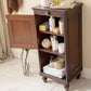 15.7" W 1 - Door Accent Cabinet in Rubberwood with Open Storage Clearhalo 'Cabinets & Chests' 'cabinets_chests' 'furn' 'furn_cabinets_chests' 'Furniture' 'Living Room Furniture' 6591814