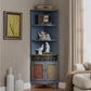 70.9" Tall Distressed Wood Corner Cabinet 1 - Drawers and 2 - Door Chest Blue Clearhalo 'Cabinets & Chests' 'cabinets_chests' 'furn' 'furn_cabinets_chests' 'Furniture' 'Living Room Furniture' 6591835