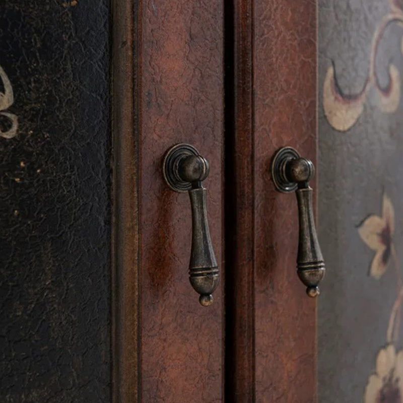 70.9" Tall Distressed Wood Corner Cabinet 1 - Drawers and 2 - Door Chest Clearhalo 'Cabinets & Chests' 'cabinets_chests' 'furn' 'furn_cabinets_chests' 'Furniture' 'Living Room Furniture' 6591839