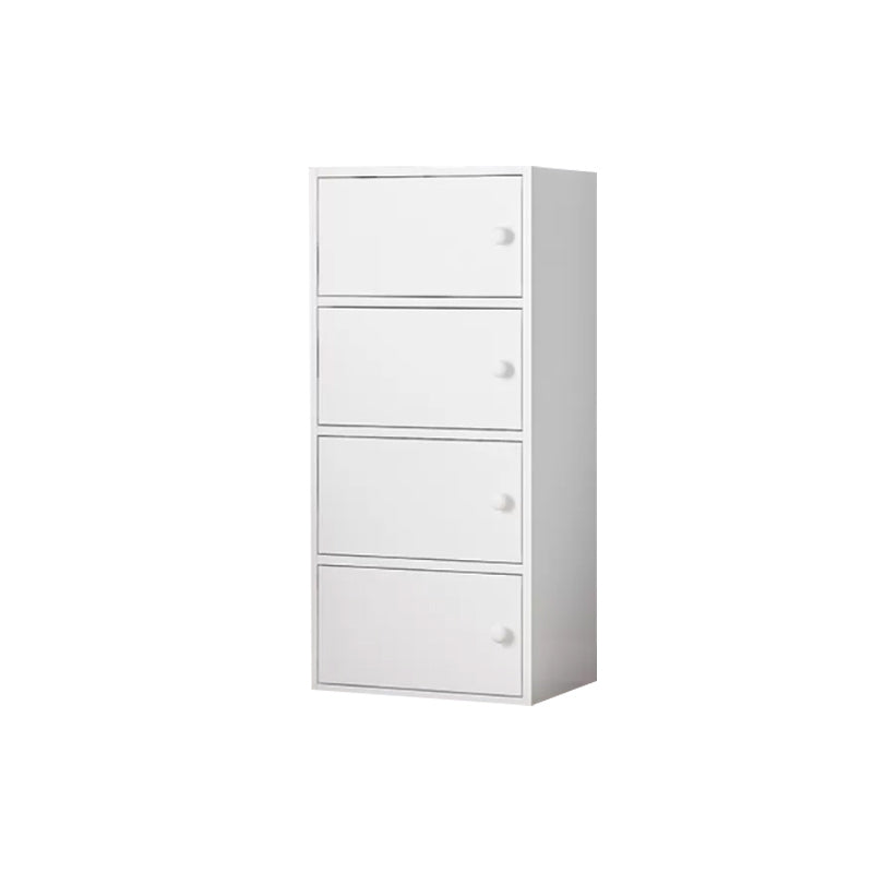 Contemporary Simple Rectangular Wood Cabinet with Doors and Drawers 15.7"L x 9.8"W x 41.3"H White Clearhalo 'Cabinets & Chests' 'cabinets_chests' 'furn' 'furn_cabinets_chests' 'Furniture' 'Living Room Furniture' 6591854