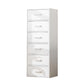Contemporary Simple Rectangular Wood Cabinet with Doors and Drawers 18.9"L x 11.8"W x 45.3"H White Clearhalo 'Cabinets & Chests' 'cabinets_chests' 'furn' 'furn_cabinets_chests' 'Furniture' 'Living Room Furniture' 6591857