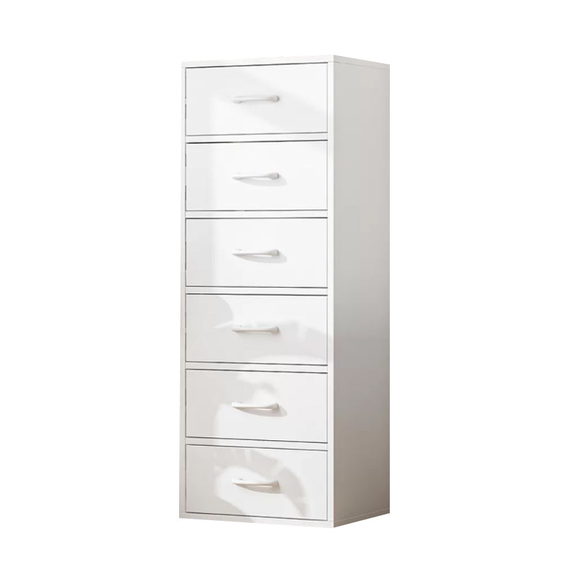 Contemporary Simple Rectangular Wood Cabinet with Doors and Drawers 18.9"L x 11.8"W x 45.3"H White Clearhalo 'Cabinets & Chests' 'cabinets_chests' 'furn' 'furn_cabinets_chests' 'Furniture' 'Living Room Furniture' 6591857