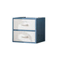 Contemporary Simple Rectangular Wood Cabinet with Doors and Drawers 19"L x 12"W x 15"H Blue-White Clearhalo 'Cabinets & Chests' 'cabinets_chests' 'furn' 'furn_cabinets_chests' 'Furniture' 'Living Room Furniture' 6591863