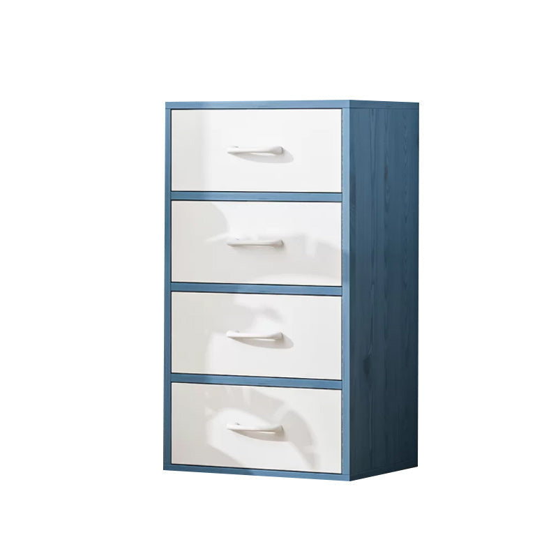 Contemporary Simple Rectangular Wood Cabinet with Doors and Drawers 19"L x 12"W x 30"H Blue-White Clearhalo 'Cabinets & Chests' 'cabinets_chests' 'furn' 'furn_cabinets_chests' 'Furniture' 'Living Room Furniture' 6591868