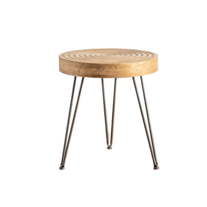 Contemporary Solid Wood Cocktail Table Light Wood Distressed Coffee Table 16"L x 16"W x 18"H Clearhalo 'Coffee & Accent Tables' 'Coffee Tables' 'coffee_tables' 'furn' 'furn_coffee_tables' 'Furniture' 'Living Room Furniture' 6591901