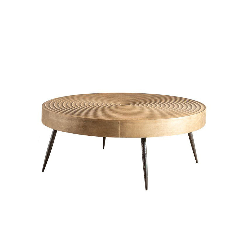 Contemporary Solid Wood Cocktail Table Light Wood Distressed Coffee Table 31.5"L x 31.5"W x 17.7"H Clearhalo 'Coffee & Accent Tables' 'Coffee Tables' 'coffee_tables' 'furn' 'furn_coffee_tables' 'Furniture' 'Living Room Furniture' 6591902
