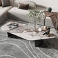 Contemporary Slate Coffee Table Single Free Form Coffee Table