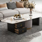 Contemporary Slate Coffee Table Single Free Form Coffee Table