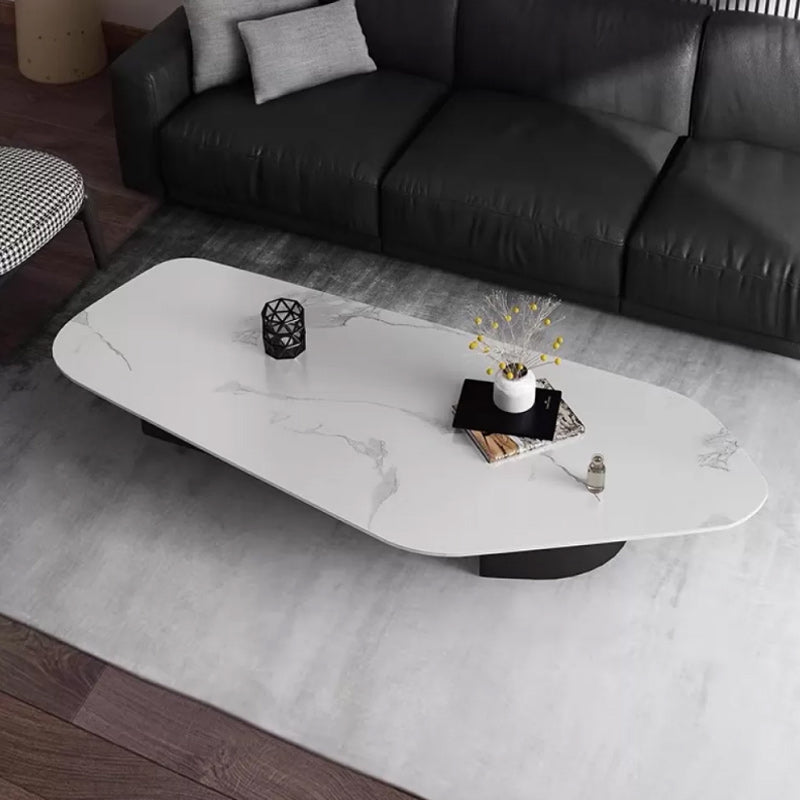 Contemporary Slate Coffee Table Single Free Form Coffee Table