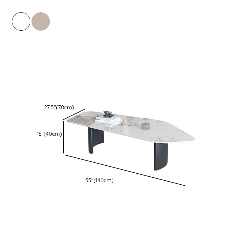Contemporary Slate Coffee Table Single Free Form Coffee Table