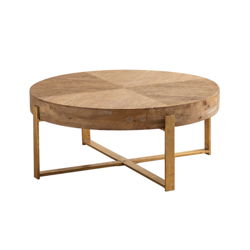 Contemporary Wooden Distressed Cocktail Table Light Wood Coffee Table